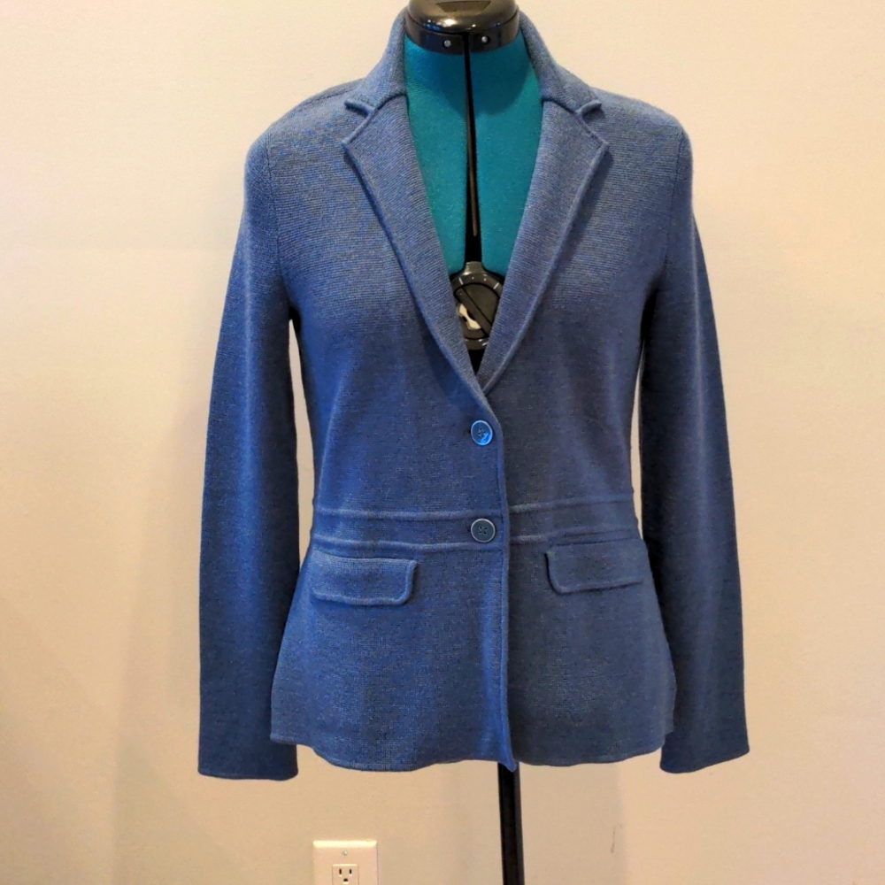 Slate Blue Talbot's Sweater Jacket Sz XS NWT